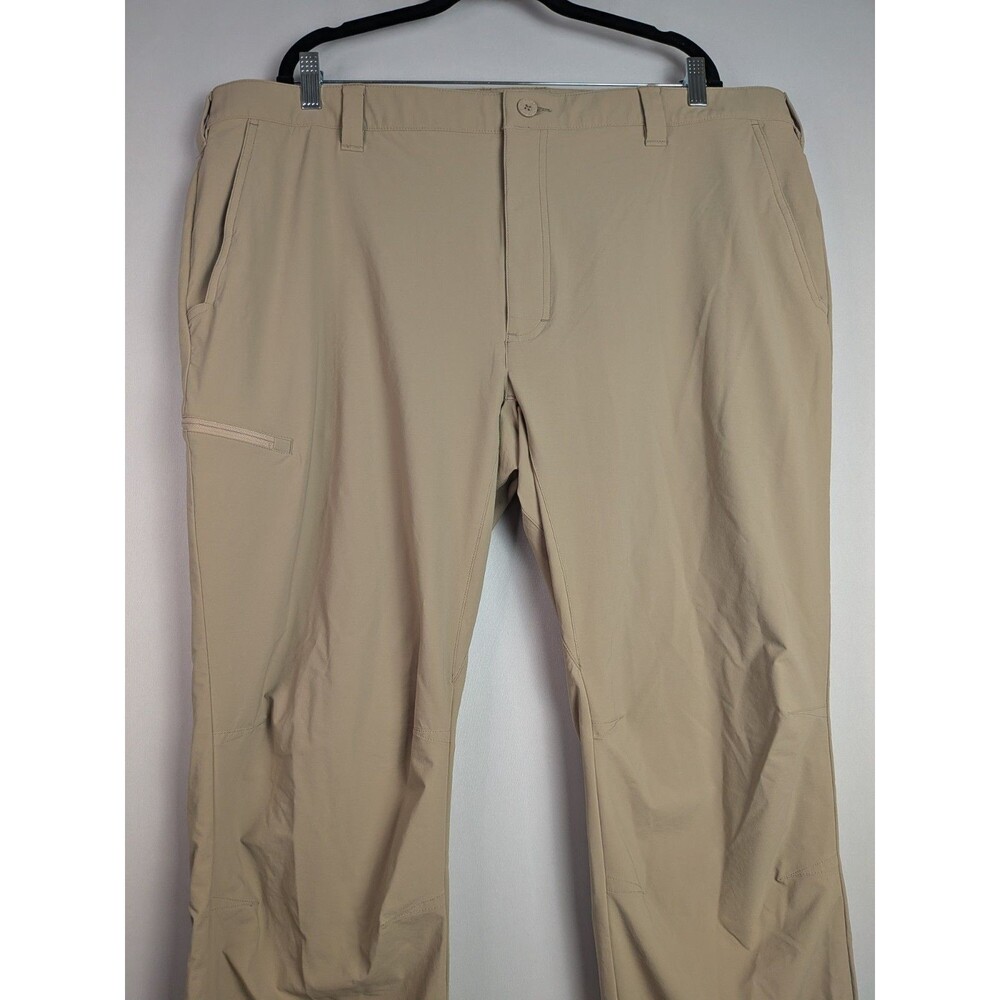 Orvis Jackson Quick Dry Pants Mens 44/32 Tan Nylon Blend Stretch Zip Pockets - Picture 3 of 15